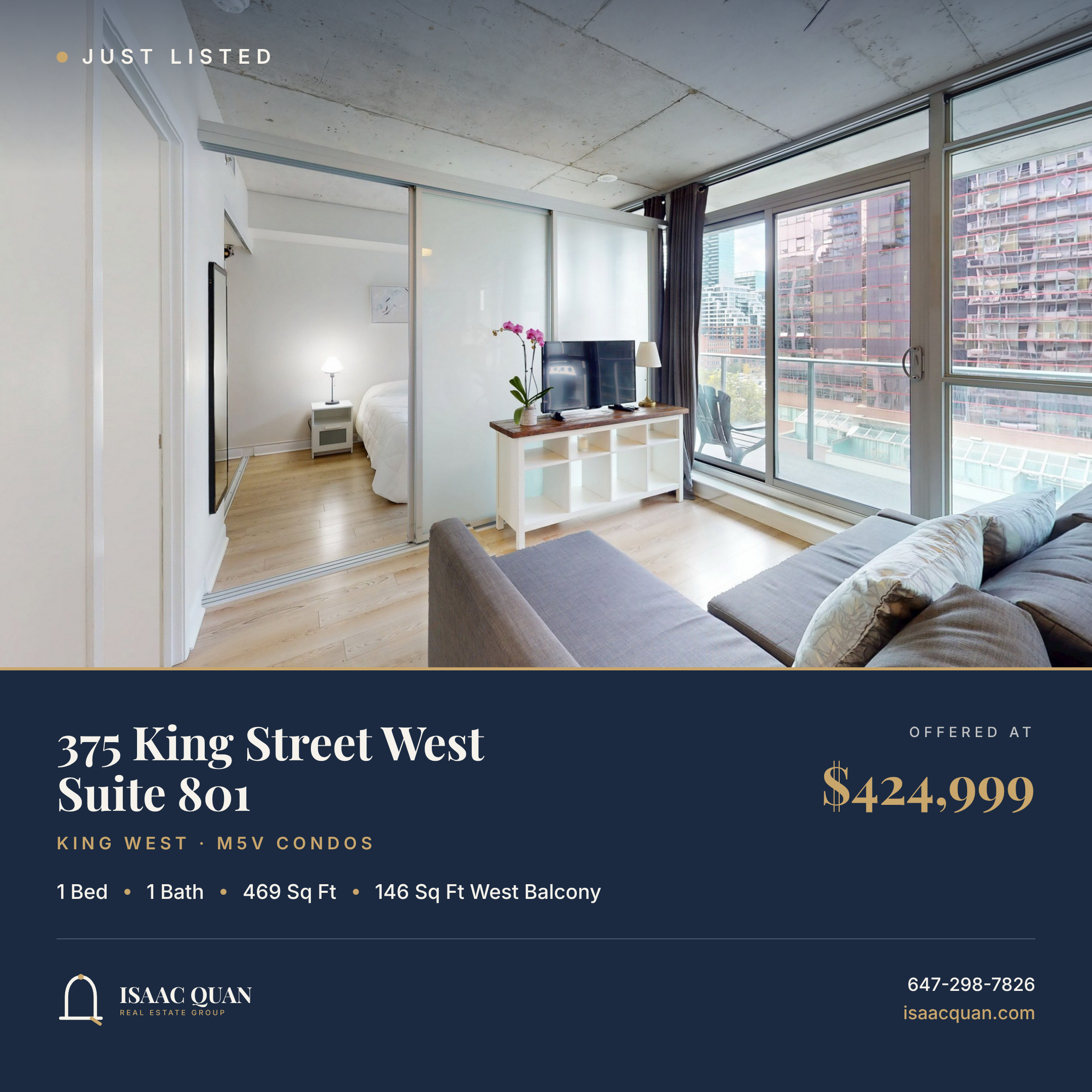 375 King St W Suite 801 King West Downtown Toronto Condo Just Listed $424,999 - Isaac Quan Real Estate